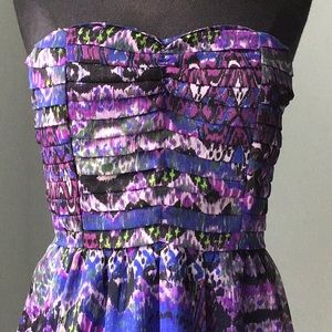 Forever 21 Strapless High Low Chiffon Dress Small